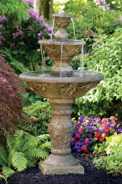 Three tiered Harvest Fountain made USA available in many finishes